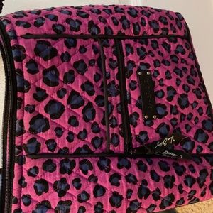 Vera Bradley Purple Leopard Cheetah Print Crossbod